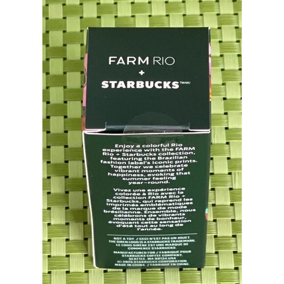 Farm Rio X Starbucks Board Banana Tumbler Cold Cup 24 oz & Tumbler Key Chain - Picture 15 of 16